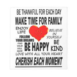 Inspirational Ord to Live by Anteckningsblock