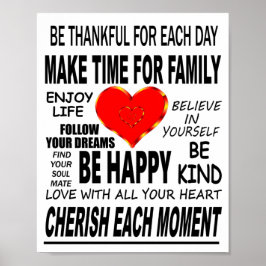 Inspirational Ord to Live by Poster