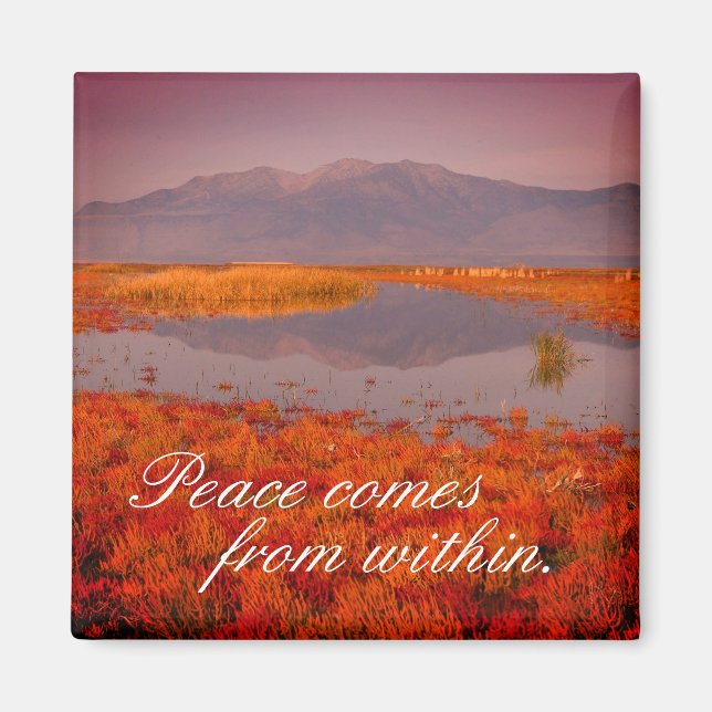 Inspirational "Peace" Utah Landscape Magnet (Framsidan)