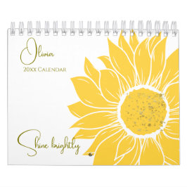Inspirational personlig Shine Brighly Girl Kalender