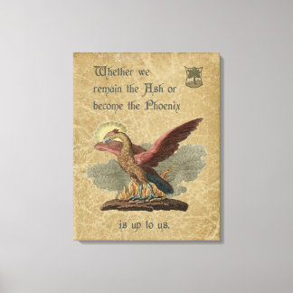 Inspirational Phoenix Quote Antique Parchment Canvastryck