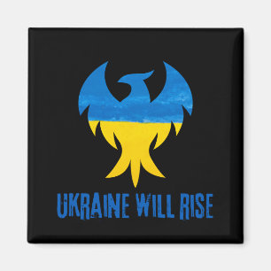 Inspirational Phoenix Stigning Ukraina Färg Magnet