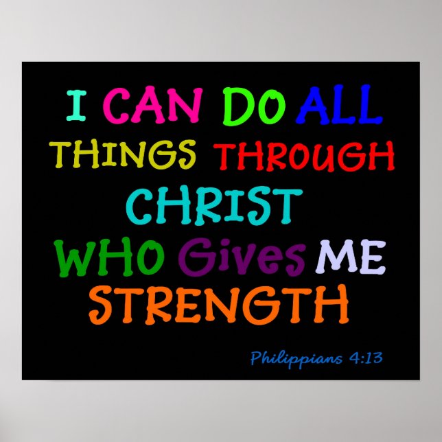 Inspirational Poster Philippians Bible Scripture (Framsidan)