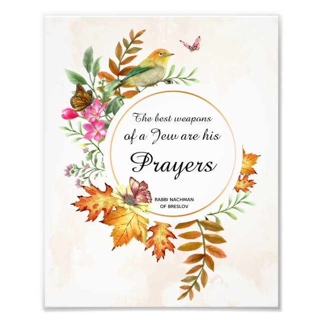 Inspirational Prayer Rabbi Nachman Breslov Quote Fototryck (Framsidan)