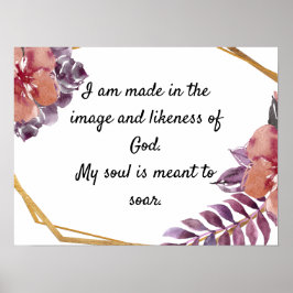 Inspirational Prayer som ger incitament till motiv Poster