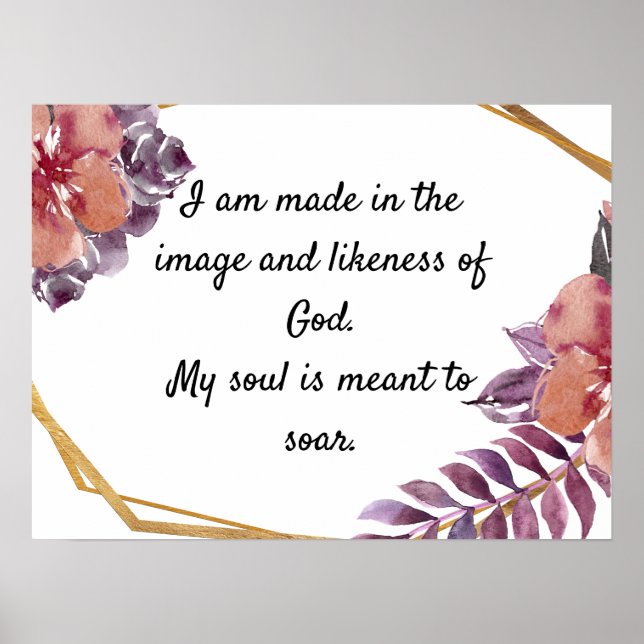 Inspirational Prayer som ger incitament till motiv Poster (Framsidan)