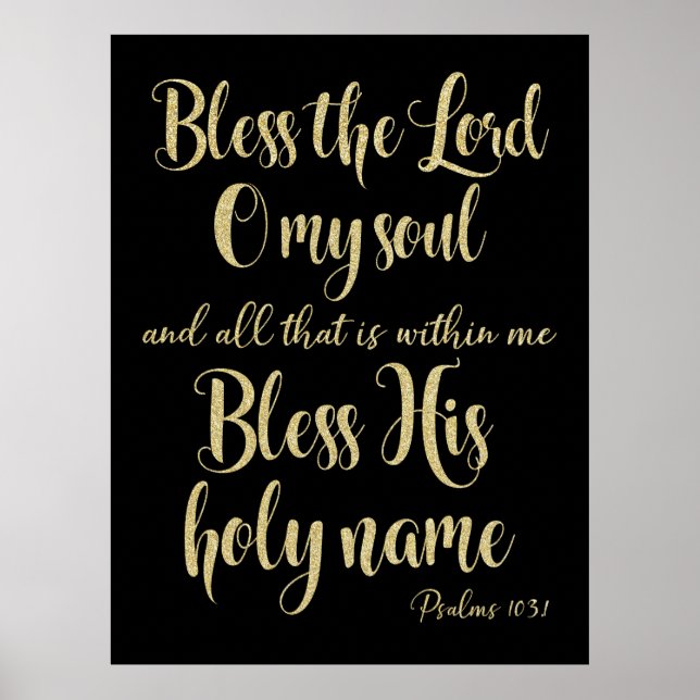 Inspirational Psalms Bible Verse Poster (Framsidan)