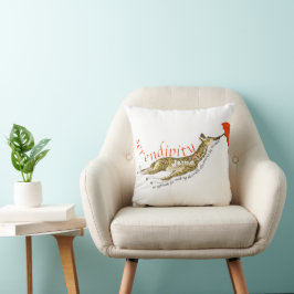 "Inspirational Quote Boy's Girl's Whimsical Giraff Kudde