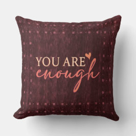 Inspirational Quote Burgundy Decor Cushion  Kudde