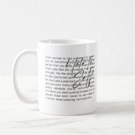 Inspirational Quote Ceramic Mugg, Motivational Cof Kaffemugg