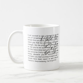 Inspirational Quote Ceramic Mugg, Motivational Cof Kaffemugg