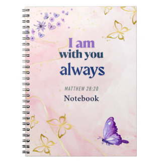 Inspirational Quote "I am with you always" Anteckningsbok
