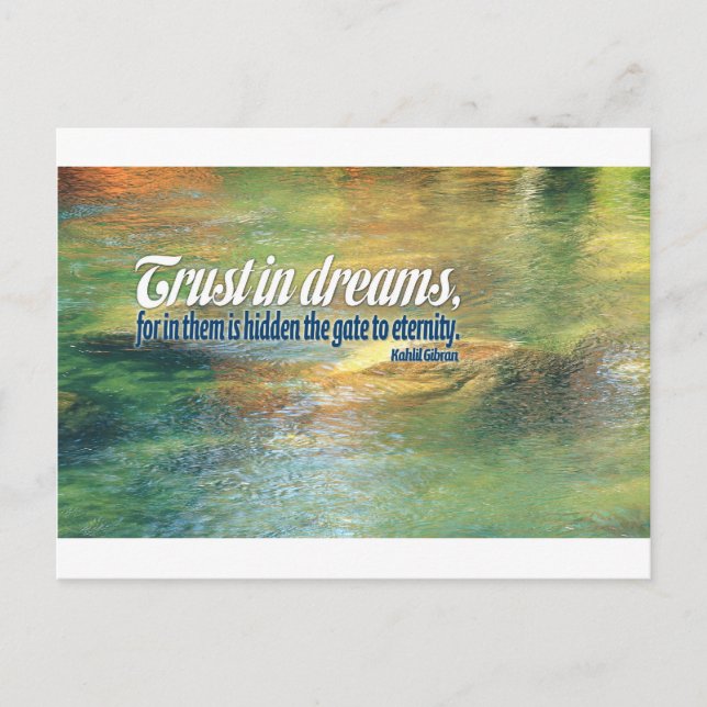 Inspirational Quote - Kahlil Gibran Vykort (Framsida)