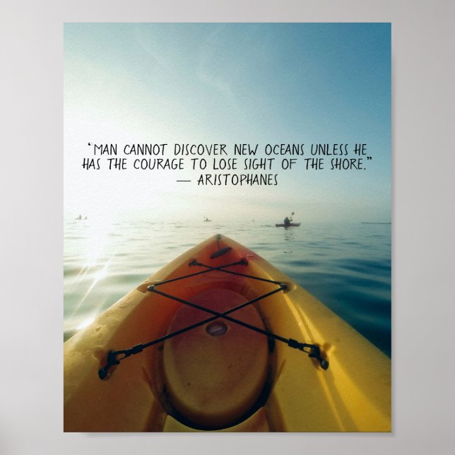 Inspirational Quote Kayak Poster (Framsidan)