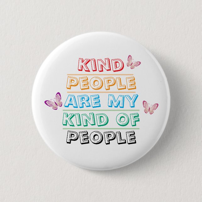 Inspirational Quote - Kind People Knapp (Framsida)
