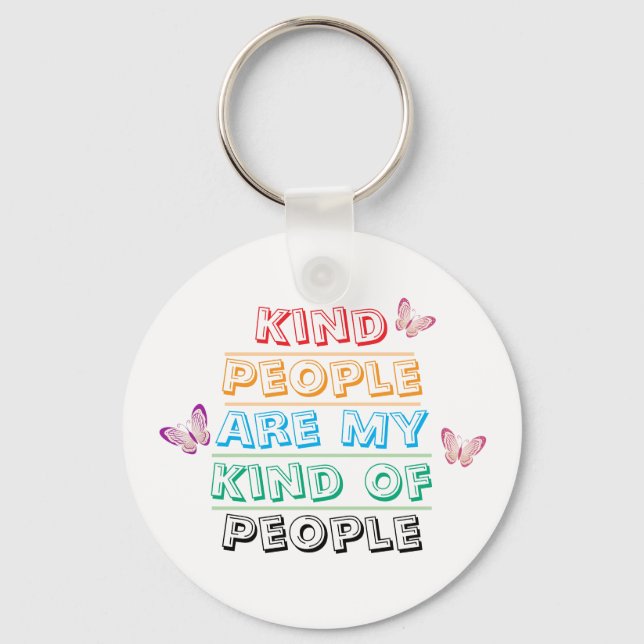 Inspirational Quote - Kind People Nyckelring (Framsida)
