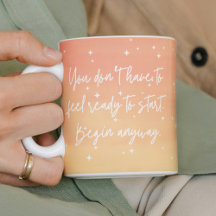 Inspirational Quote Mystic Sun Watercolor Orange