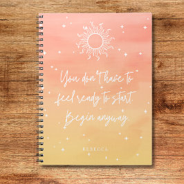 Inspirational Quote Mystic Sun Writing Notebook Anteckningsbok