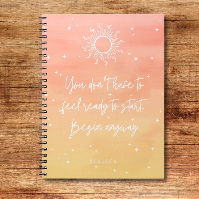 Inspirational Quote Mystic Sun Writing Notebook Anteckningsbok (Inspirational Quote Mystic Sun Writing Notebook)