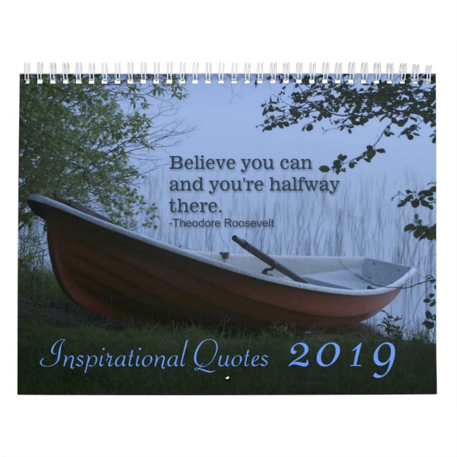 Inspirational Quotes scenic nature 2019-kalender Kalender (Omslag)
