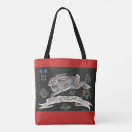 Inspirational Rabbit Hare Tote Vänskap Bröllop Tygkasse