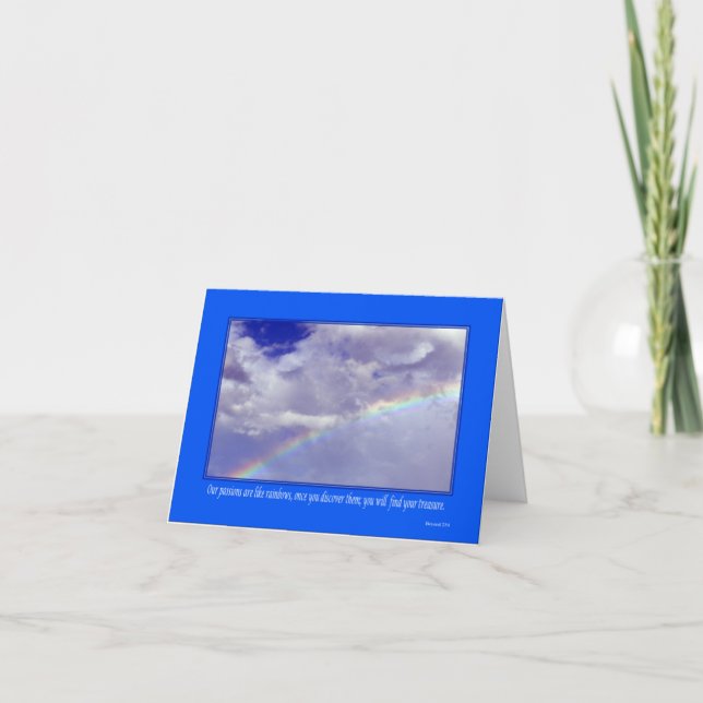 Inspirational Rainbow Notecard Kort (Framsida)