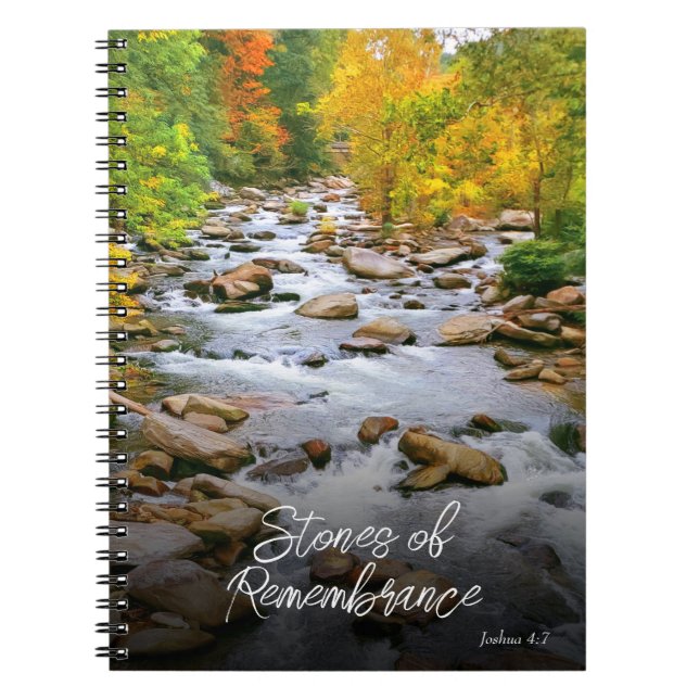 "Inspirational River Stones of Remembrance Prayer" Anteckningsbok (Framsidan)