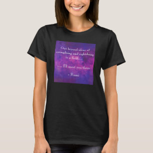 Inspirational Rumi Quote på Lila Abstrakt Tee