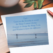 Inspirational Serenity Prayer Beach Walkers