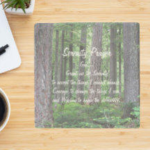 Inspirational Serenity Prayer Evergreen Forest