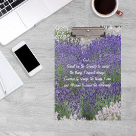Inspirational Serenity Prayer Lavender Garden