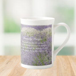 Inspirational Serenity Prayer Lavender Garden Benporslin Mugg