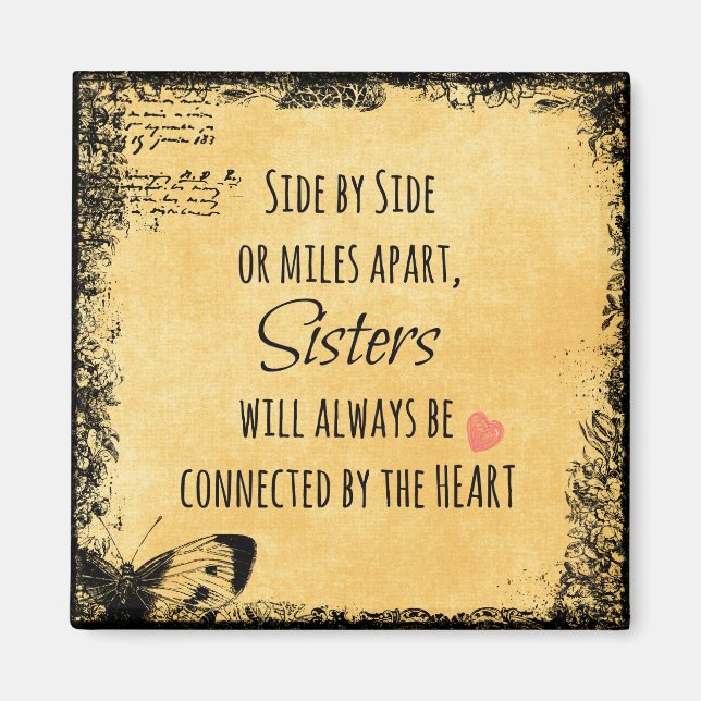 Inspirational Sister Quote Magnet (Framsidan)