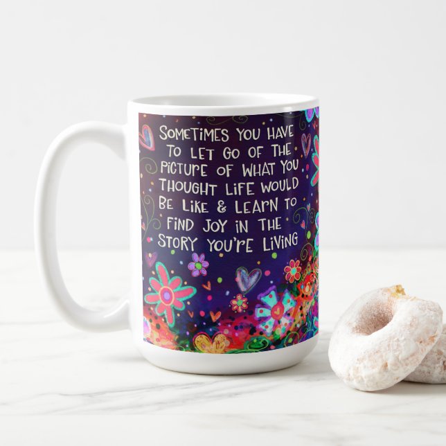 Inspirational Söt Joy Quote Inspirief Kaffemugg (Med munk)