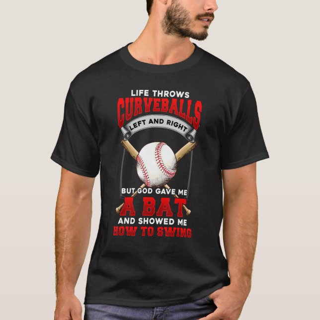 Inspirational Sports Citote Christian Baseball Pla T Shirt (Framsida)