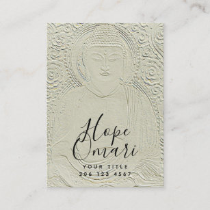 Inspirational Stone Buddha med mindfulness-citat Visitkort