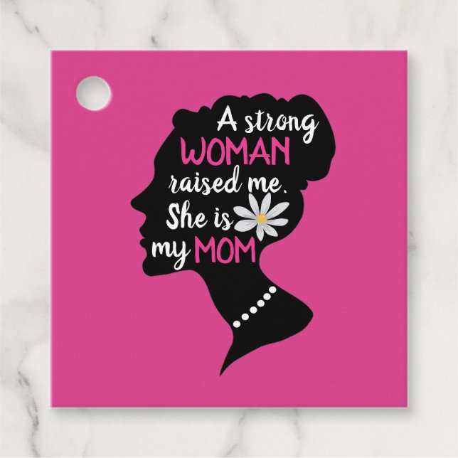 Inspirational Strong Woman Rosa Mors dag Gåvor Etiketter (Framsida)