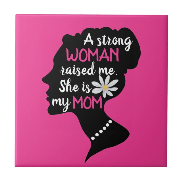 Inspirational Strong Woman Rosa Mors dag Kakelplatta (Framsidan)