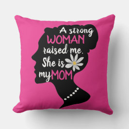 Inspirational Strong Woman Rosa Mors dag Kudde