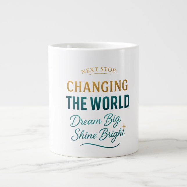 Inspirational Studenten Coffee Kopp Jumbo Mugg (Framsidan)