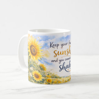 Inspirational Sunflowers – Watercolor Sunflower Kaffemugg