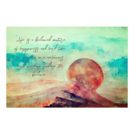 Inspirational Sunny Clouds and Desert Ligcape Fototryck