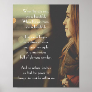 Inspirational Sunset Dikt   Foto Poster
