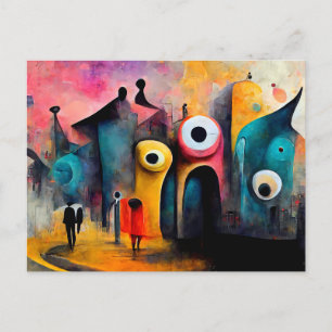 Inspirational Surrealist-målning Vykort