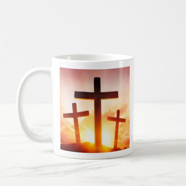 Inspirational Three Kor Silhouette | Religiösa Kaffemugg (Vänster)