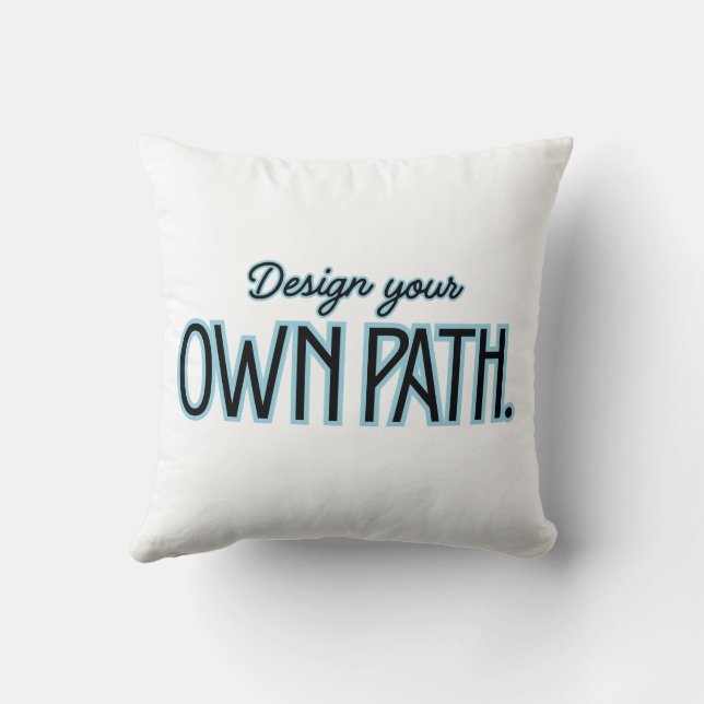 Inspirational Throw Pillow – Minimalist Motivation Kudde (Baksida)