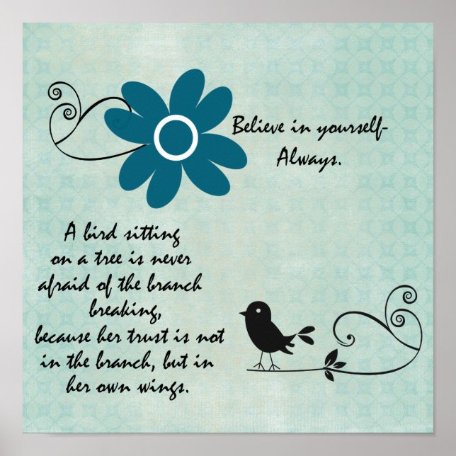 Inspirational Trust Din egen Vingar-offert Poster (Framsidan)