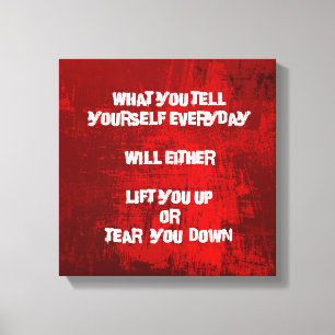 Inspirational Typography Quote on Self Esteem Canvastryck