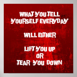 Inspirational Typography Quote on Self Esteem Poster