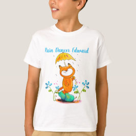 Inspirational Vår Fox med Parbrella T Shirt